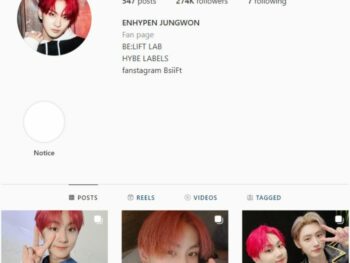 270K Jungwon Enhypen Fan Instagram Account for Sale