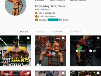 68K Bodybuilding Gym Instagram Account for Sale