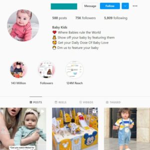 70K Babies Kids Instagram Account for Sale