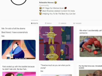 9K Relatable Memes Instagram Account for Sale