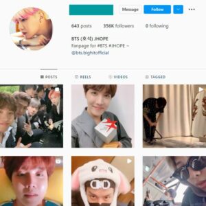 350K BTS J-Hope Fan Instagram Account for sale