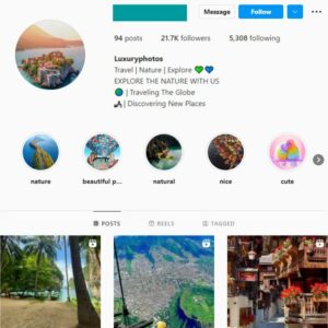 20K Travel Destinations Instagram Account for sale