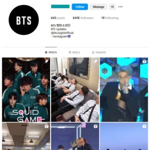 640K BTS Fan Instagram Account for sale