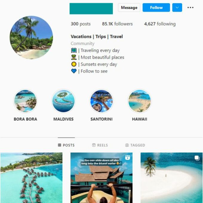 85k Travel Instagram Account for sale