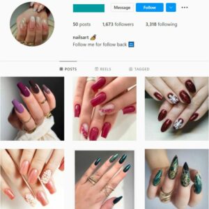 1.6K Nails Makeup Instagram Account for sale