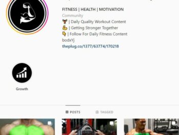 100K Male Fitness Gym Instagram Account for sale
