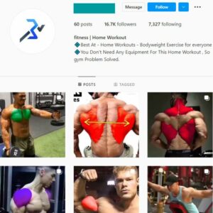 16K Male Gym Fitness Instagram Account for sale