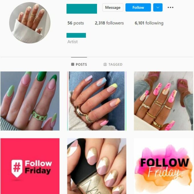 2.1K Nails Makeup Instagram Account for sale
