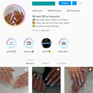 275K Beauty Nails Instagram Account for sale