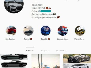 28K Supercars Instagram Account for sale