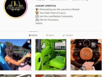 35K Luxury Cars Motivation Instagram Account for sale