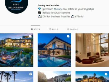 38K Real Estate Mansions Instagram Account for sale