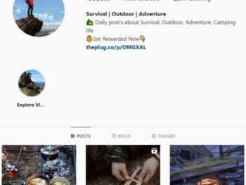 70k Camping Outdoors Instagram Account for sale