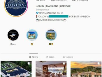 8.5K Real Estate Mansions Instagram Account for sale