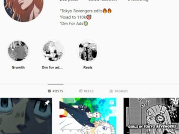 90k Anime Instagram Account for sale