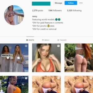 110K Babes Models Instagram Account for sale