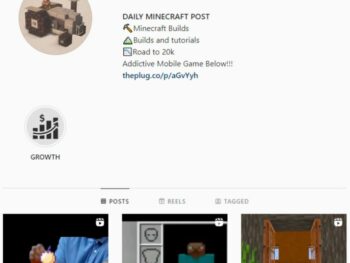 12K Minecraft Gaming Instagram Account for sale