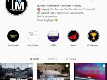 140K Motivation Quotes Instagram Account for sale