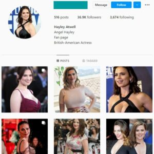 35K British Actress Fan Instagram Account for sale