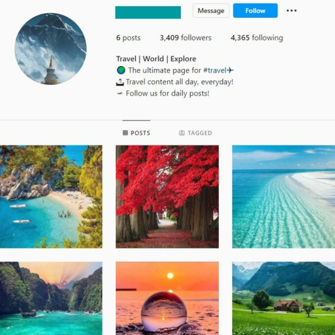 3k Travel Destinations Instagram Account for sale