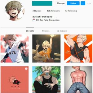 42k Anime Instagram Account for sale