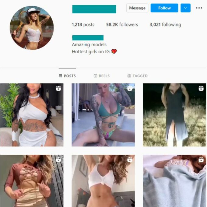 55K Babes Models Instagram Account for sale