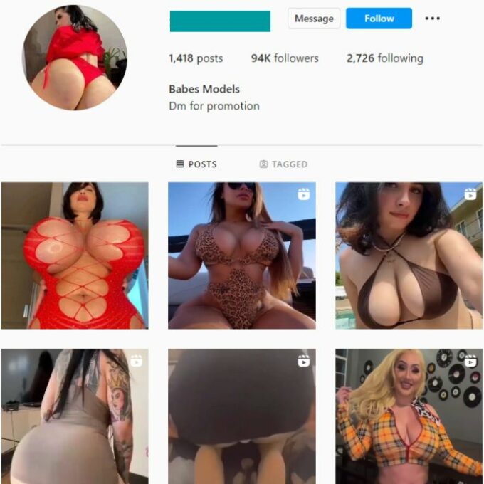 90K Babes Models Instagram Account for sale