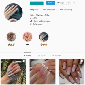 100K Beauty Nails Instagram Account for sale