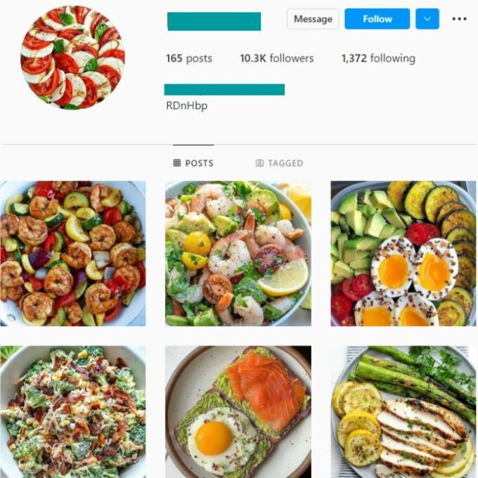 10K Food Healthy Diet Instagram Account for sale