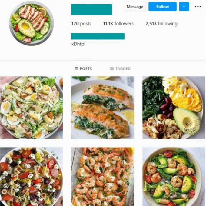 11K Food Keto Diet Instagram Account for sale