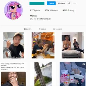 175K Funny Memes Instagram Account for sale