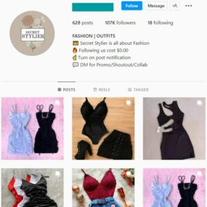 370K Women's Fashion Outfits Instagram Account for sale