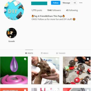 40K DIY Crafts Instagram Account for sale