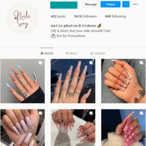 52K Nails Makeup Instagram Account for sale