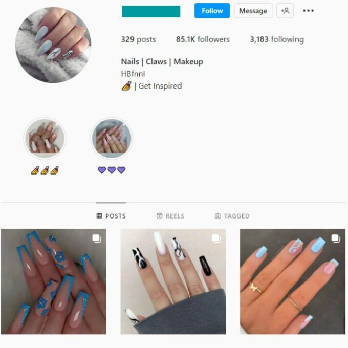 80K Beauty Nails Instagram Account for sale