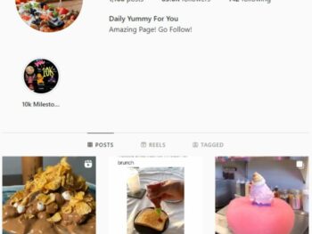 80K Food Desserts Instagram Account for sale