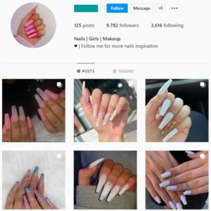 9K Beauty Nails Instagram Account for sale