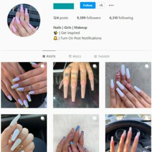 9K Beauty Nails Instagram Account for sale