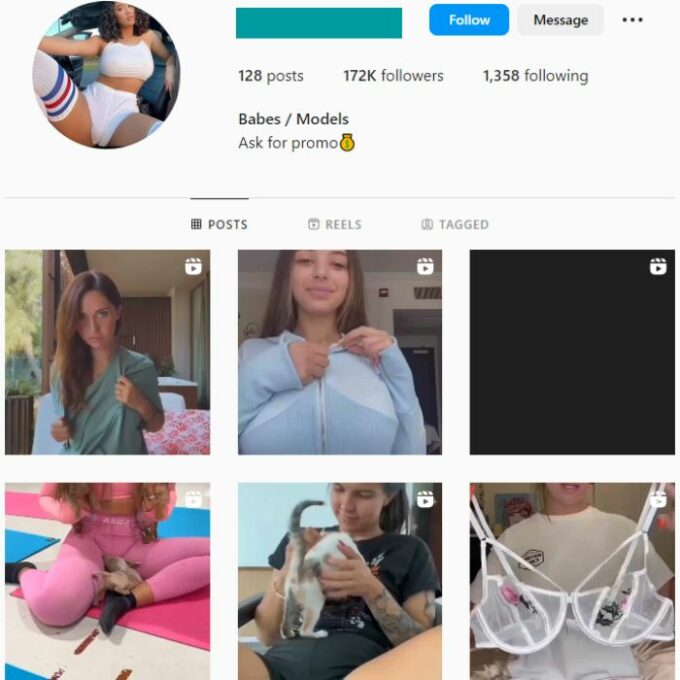 170K Babes Models Instagram Account for sale