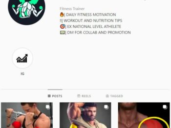 25K Male Fitness Gym Instagram Account for sale