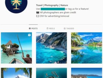 25K Travel Nature Instagram Account for sale