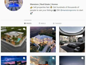 29K Real Estate Mansions Instagram Account for sale