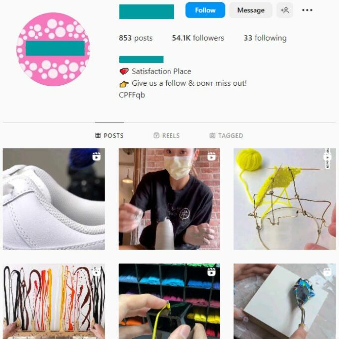 50K Viral Satisfying Instagram Account for sale