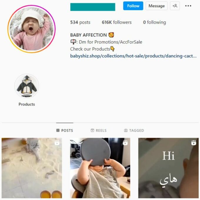 600K Babies Kids Instagram Account for sale