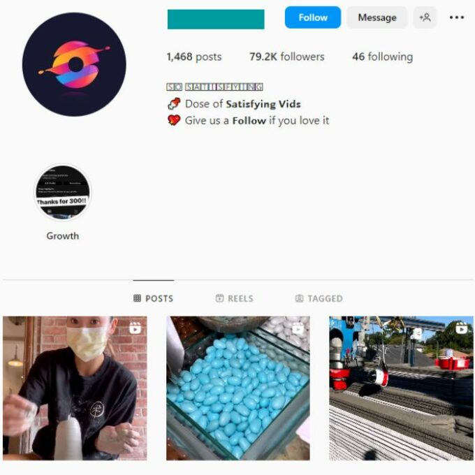 75K Viral Satisfying Instagram Account for sale