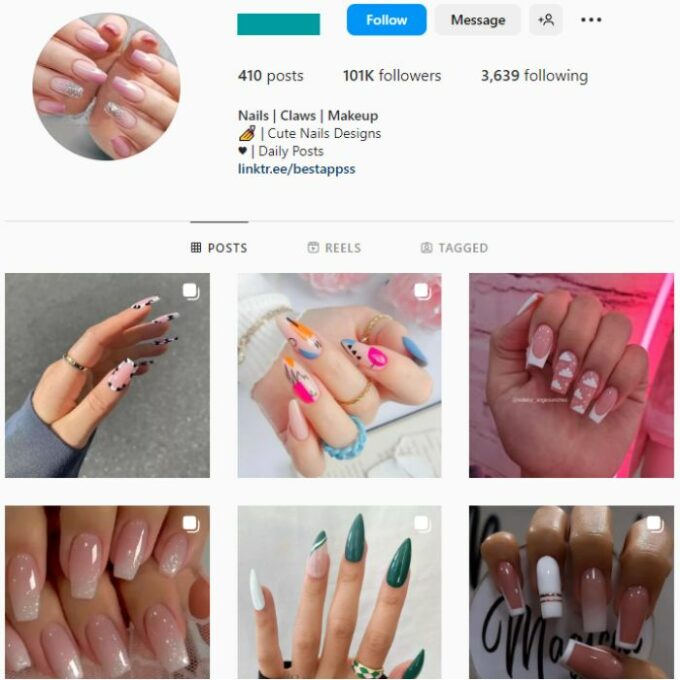 100K Beauty Nails Instagram Account for sale