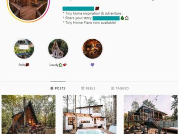 110K A Frame Cabin Instagram Account for sale