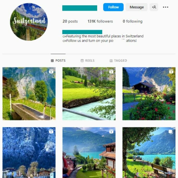 130K Travel Nature Instagram Account for sale