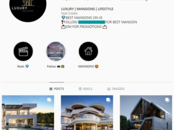 1K Luxury Homes Instagram Account for sale