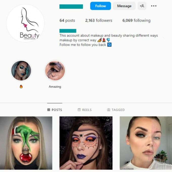 2K Makeup Beauty Instagram Account for sale